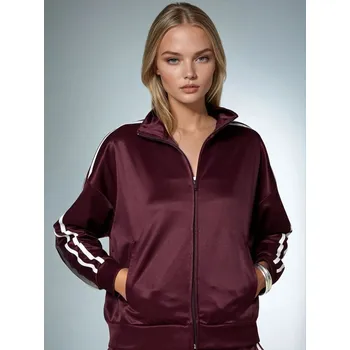 Dámská mikina Sinsay - Mikina na zip se stojáčkem - burgundy - 002FJ-93X - 002FJ-93X-XS
