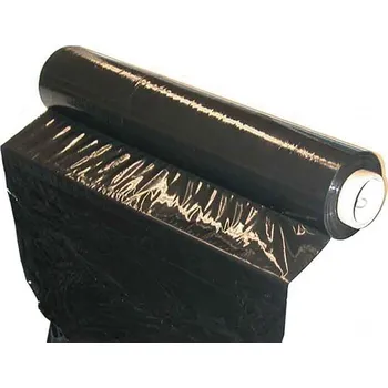 Strečová fólie, černá, 500 mm x 300 m, 23 µm - BGS 62