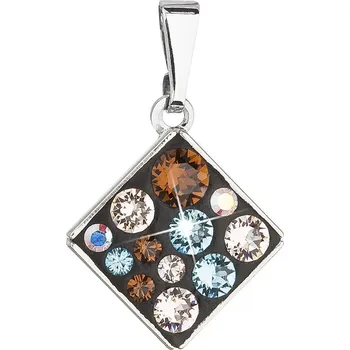 Přívěsek Evolution Group s.r.o. Přívěsek bižuterie se Swarovski krystaly modrý kosočtverec 54020.3 aqua