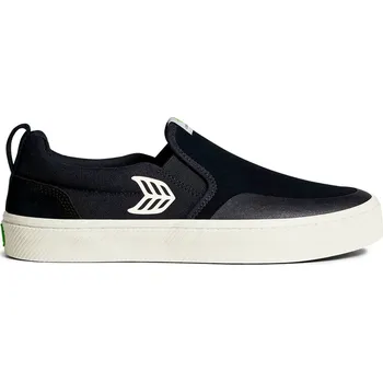 Dámské tenisky Dámské volnočasové boty Cariuma SLIP-ON PRO Black Suede and Canvas Ivory Logo Sneaker