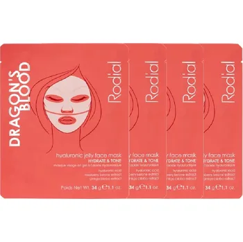 Pleťová maska Rodial Dragons Blood Hydrogel Jelly maska na obličej 4 ks