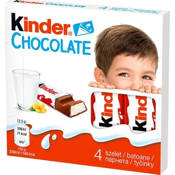 Čokoládová tyčinka Kinder Chocolate 50g T4 cena za kartonové balení (Kartonové balení : 20 ks)
