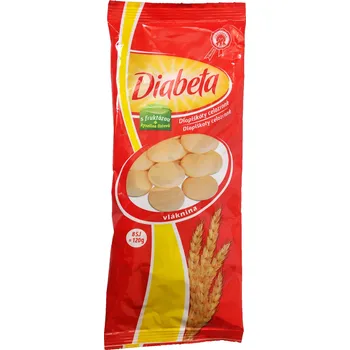 Cukrovinka DIA piškoty celozrnné 120g DIAT cena za kartonové balení (Kartonové balení : 20 ks)