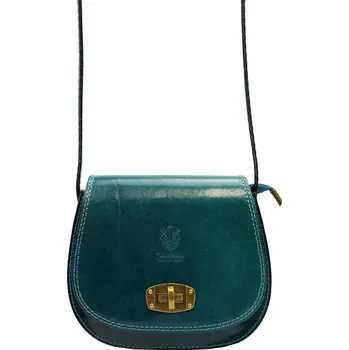 Kabelka Kožená crossbody kabelka Gregorio 117 tyrkysová