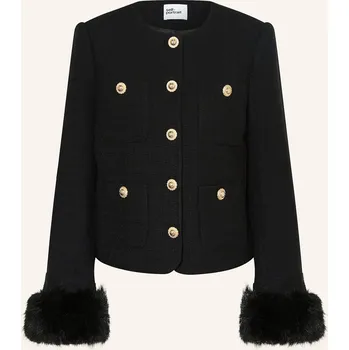 Dámský blejzr Self-Portrait Dámská Bunda Hranatého Střihu Z Buklé S...