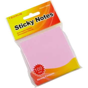 Samolepící bloček bloček samol.pastel 75 x 75 růžový závěs 473276