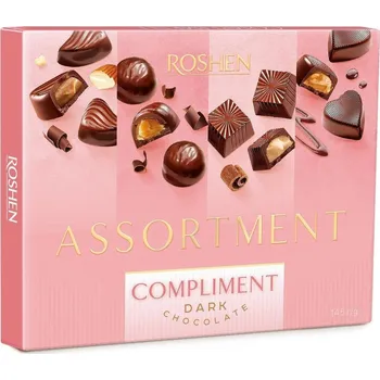 Bonboniéra Roshen Compliment 145g Dark Chocolat dezert (Kartonové balení : 8 ks)