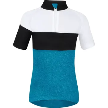 cyklistický dres dres FORCE VIEW KID, modro-bílo-černý 154-164