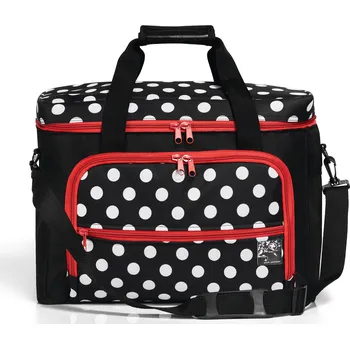 Organizér galanterie PRYM Taška na šicí stroj - černá s puntíky