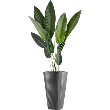 Květináč PLASTOVÝ KVĚTINÁČ MORA 39X61 CM ANTRACITOVÁ