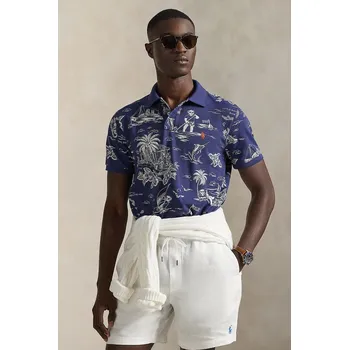 Pánské tričko Bavlněné polo tričko Polo Ralph Lauren 710B13971 námořnická modř 59X, vel. XL