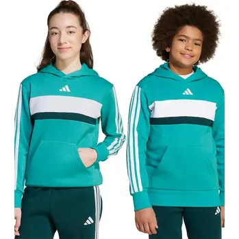 Chlapecká mikina Dětská mikina adidas JN2244 tyrkysová 67X, vel. 164