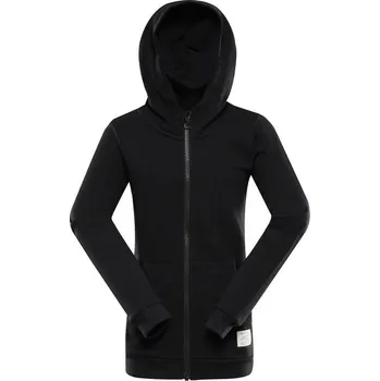 mikina dětská ALPINE PRO LOKKO bavlněná černá Varianta: 164-170