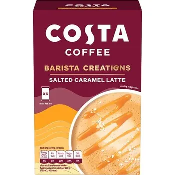 Costa Coffee instantní káva s příchutí slaný karamel 6 x 17 g