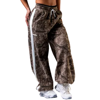 Oversized tepláky POWER 896 světle hnědé - L