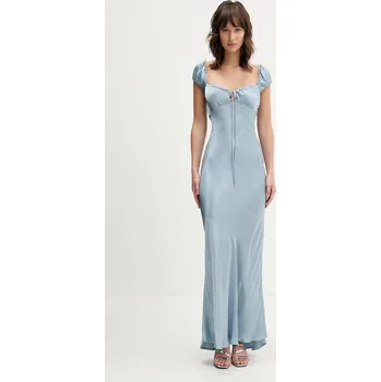 Dámské šaty Viskózové šaty Bardot 60241DB modrá 50X, vel. S