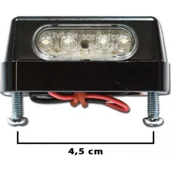 Osvětlení SPZ HSM Osvětlení SPZ Zest, černé, vzdálenost šroubů 45 mm