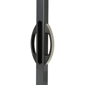 brána LOCINOX UNIWING-PC – hliníkové madlo na hranatý sloupek pro křídlové branky, rozteč 110 mm, stříbrné