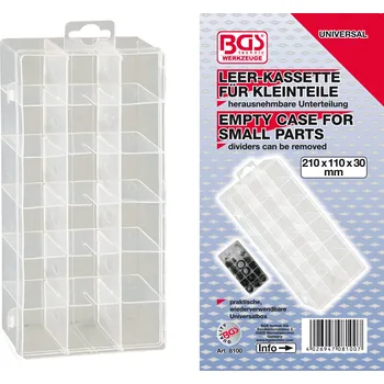 Organizér plastový - prázdný, 210 x 110 x 30 mm - BGS 8100