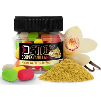 Boilies Delphin Wafters MIX D SNAX WAFT Scopex-Vanilka 20g 10x7mm