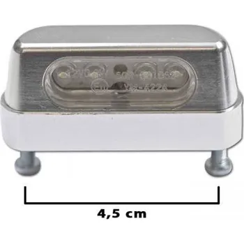 Osvětlení SPZ HSM Osvětlení SPZ Zest, chrom, alu, vzdálenost šroubů 45 mm