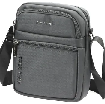 Kabelka Trendy pánská textilní crossbody taška Pierre Cardin Mariko, šedá