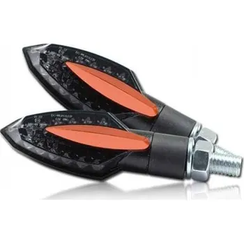 Osvětlení pro motocykl HSM ALU krytka blinkru Sliver na motorku, oranžová