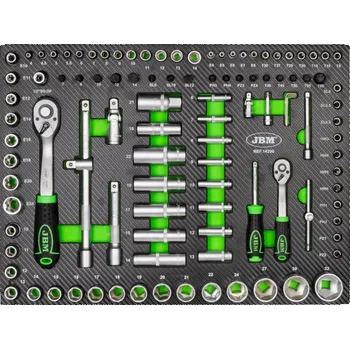 Modul - hlavice nástrčné, bity, ráčna 1/2, 1/4, 108 dílů - JBM 14296