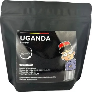 Káva KÁVOHOLIK Štefánik Uganda 100% arabika 250 g, zrno