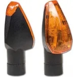 HSM Blinkr Peak na motorku, oranžové sklo, černá, krátká, M10