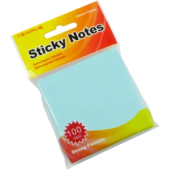 Samolepící bloček bloček samol.pastel 75 x 75 modrý závěs 473275