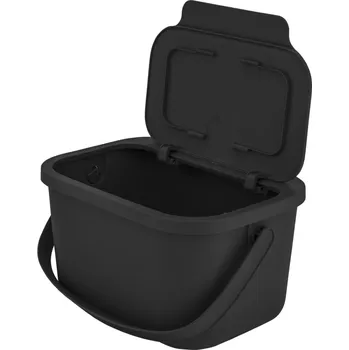 Odpadkový koš Malý odpadkový koš ALTOM s výklopným víkem 4,5 l – černý