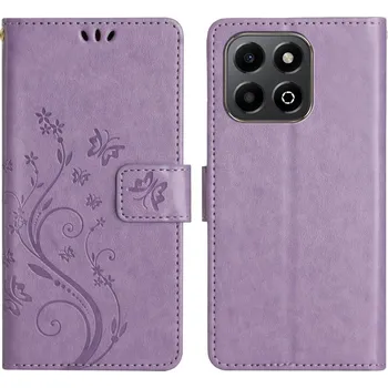 Pouzdro na mobilní telefon Flowers knížkové pouzdro na Honor X6b - světlefialové