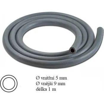 HSM Benzinová hadička neopren vnitřní O=5mm, vnější O=9mm, délka 1m