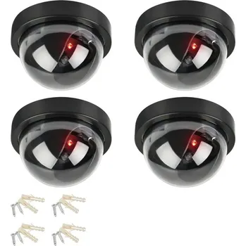 Zabezpečovací technika DODUOS Balení 4 falešných bezpečnostních kopulových kamer, falešné kamery CCTV falešné sledovací