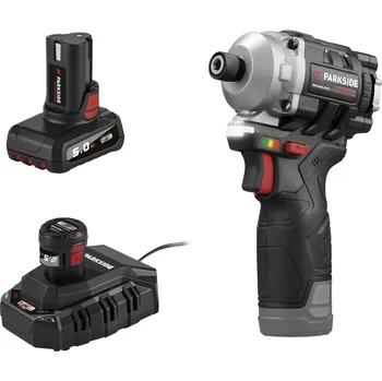 PARKSIDE PERFORMANCE® Aku rázový utahovák PDSSAP 12 A1, 2,5 Ah a 5 Ah