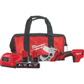 Stavební řezačka MILWAUKEE C12PPC-402B Aku řezačka potrubí
