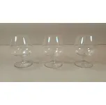 Sklenice baňatá na stopce / sada 3 ks / výška 8,5 cm / cca 60 ml