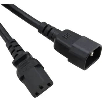 Napájecí kabel Napájecí kabel C14 na C13 černý 0,6 m / 2' 10A/250V, 18/3