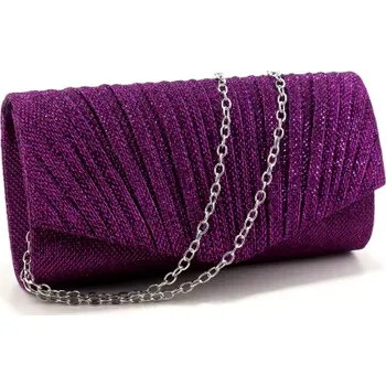 B-TOP Slavnostní fialová kabelka s třpytivým efektem