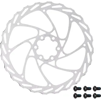 Brzda na kolo kotouč brzdový FORCE-4 180 mm, 6 děr, stříbrný