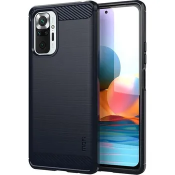 Pouzdro na mobilní telefon Carbon odolný gelový obal na mobil Xiaomi Redmi Note 10 Pro - modrý