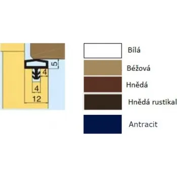 Vánoční dekorace VPD Gumové těsnění profil L 3301-10N