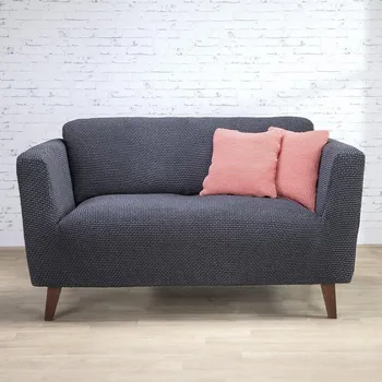 Napínací potah decoDoma napínací potah strečový NIAGARA korálová povlaky na polštářky 2 ks ( 40 x 40 cm)