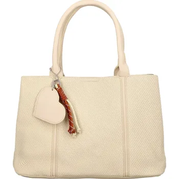 Kabelka Módní dámská koženková kabelka do ruky Beatis, krémová