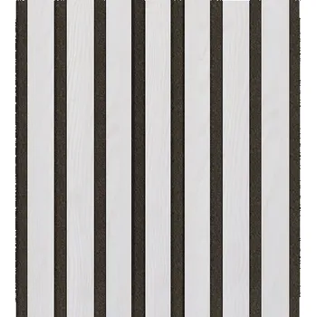 akustický panel Archo Akustický panel Design line Folie Borovice bělená na černém filcu 2600 x 400 x 21 mm