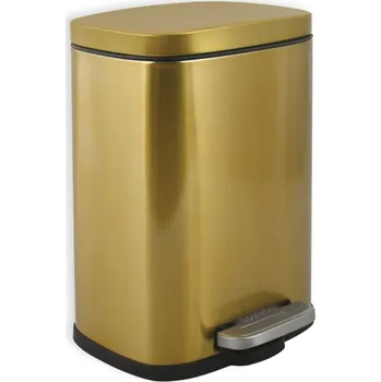 Odpadkový koš Siko Spirella pedálový odpadkový koš AKIRA lesklá zlatá ocel 5 L 10.21231