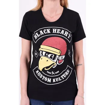 Dámské Triko BLACK HEART WOODY Barva: Černá, Velikost: S
