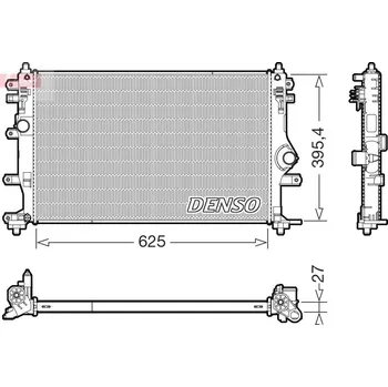 Chladič motoru Chladič, chlazení motoru DENSO DRM50128