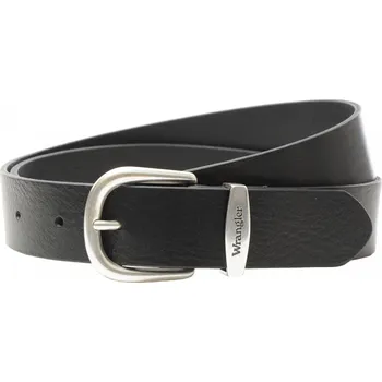 Opasek Wrangler Easy Belt Kožený Opasek Černý 80